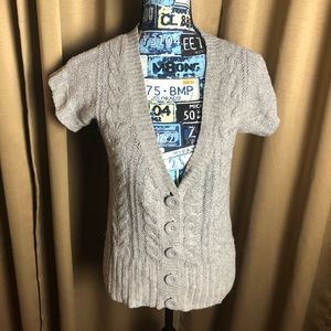 Mudd Knit Sweater Short Sleeve Button Front Cardigan